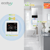 Tuya Smart Home Wifi Wireless Thermostat RF Battery Gas Boiler Water Heating  Digital Temperature Controller Alexa Google Home