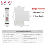 Tuya eWeLink WiFi Smart Circuit Breaker MCB 1P 63A Power Energy kWh Voltage Current Meter Protector Voice Remote Control Switch