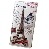 Paris Flags Eiffel Tower Lady Long Wallet