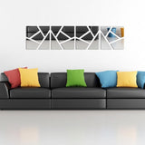DIY 3D Acrylic Mirror Decal Wall Sticker Home Decor, Removable, 4 Pcs/Set