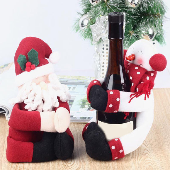 2Pcs Christmas Wine Bottle Cover