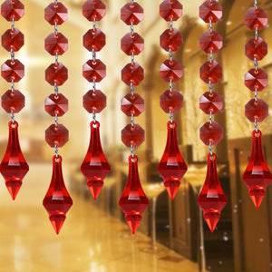 10Pcs Acrylic Crystal Beads 14mm/38mm