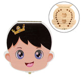 Spanish Tooth Wood Box Organizer for Baby Milk Teeth - Boy or Girl option