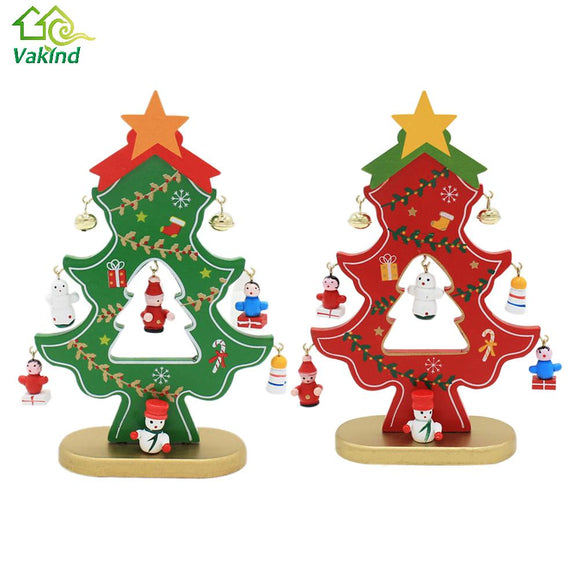 Cartoon Wooden Christmas Tree Decoration