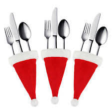 Christmas Silverware Holders - Hats
